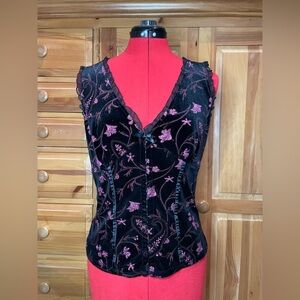 Vintage Velvet Top by Fashion Bug